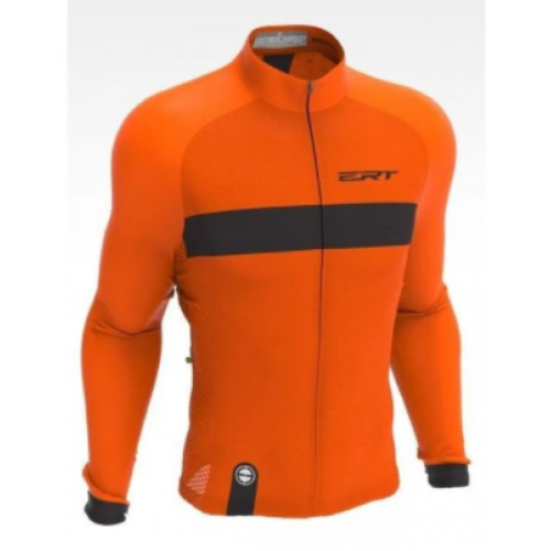 Camisa Ciclismo Ert Nova Tour Strip Orange Manga Longa